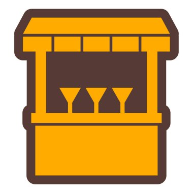 Gıda depolama simgesinin vektör çizimi