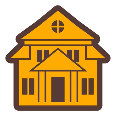 Ev. Web simgesi basit illüstrasyon