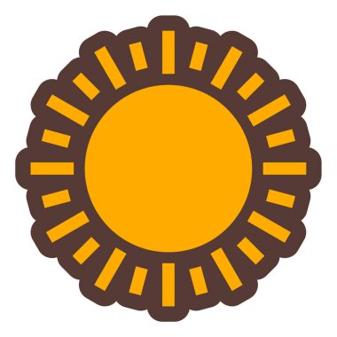 Güneş. Web simgesi basit illüstrasyon