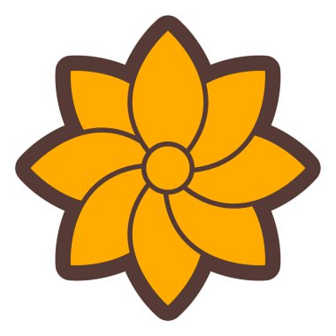 Çiçek. Web simgesi basit illüstrasyon