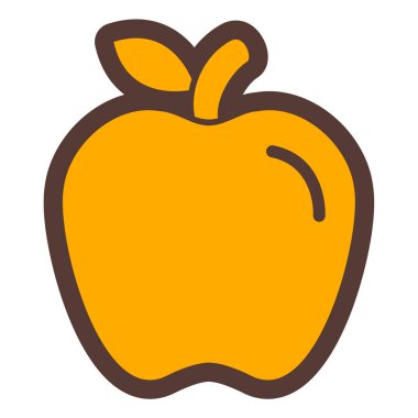 Elma. Web simgesi basit illüstrasyon