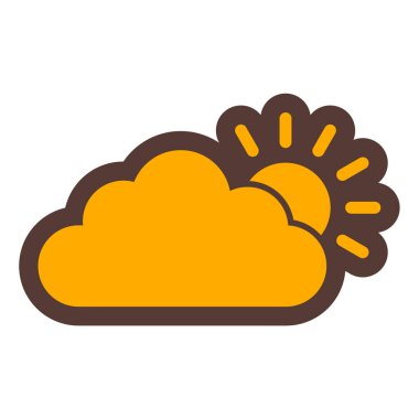 Bulut. Web simgesi basit illüstrasyon