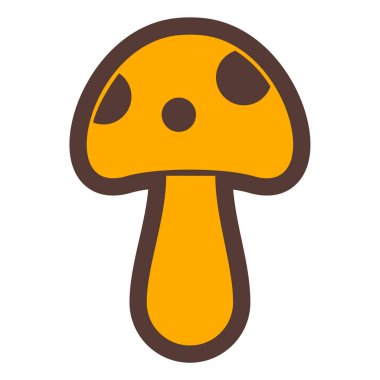 Mantar. Web simgesi basit illüstrasyon