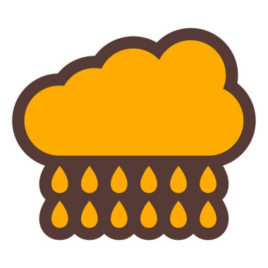 Yağmur. Web simgesi basit illüstrasyon