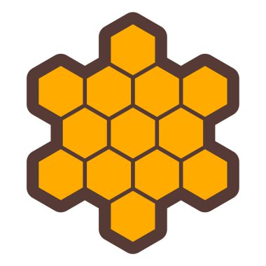 Bal peteği ikonu. Beyaz arkaplanda izole edilmiş web tasarımı için bal hücrelerinin izometrik vektör simgeleri