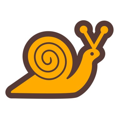 Salyangoz. Web simgesi basit illüstrasyon