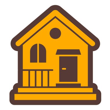 Ev. Web simgesi basit illüstrasyon