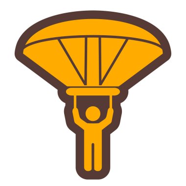 Paraşüt. Web simgesi basit illüstrasyon