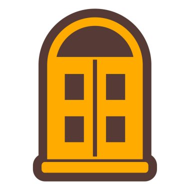 Kapı. Web simgesi basit illüstrasyon