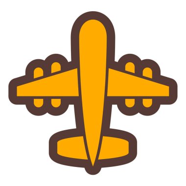 Uçak. Web simgesi basit tasarım