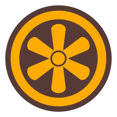 Tek bir sarı fırıldak simgesinin vektör çizimi