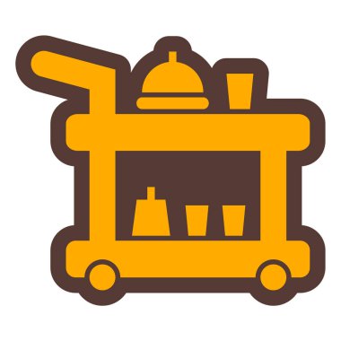 Otel ve restoran vektör simgesi.