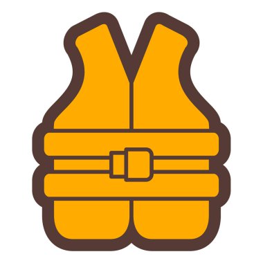 Güvenlik yeleği simgesi. Web için dalış maskesi vektör simgelerinin düz çizimi