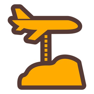 Uçak. Web simgesi basit illüstrasyon