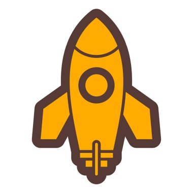 roket ikonu vektör illüstrasyonu