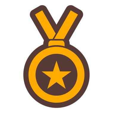 Madalya. Web simgesi basit illüstrasyon