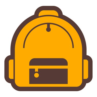 Sırt çantası. Web simgesi basit tasarım