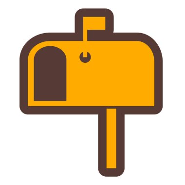 Posta kutusu. Web simgesi basit illüstrasyon