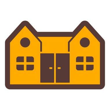 Bina. Web simgesi basit illüstrasyon