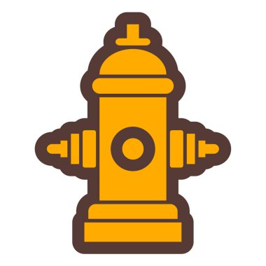 Yangın musluğu simgesi. Web için su söndürücü vektör simgelerinin özet çizimi