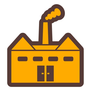 Fabrika. Web simgesi basit illüstrasyon