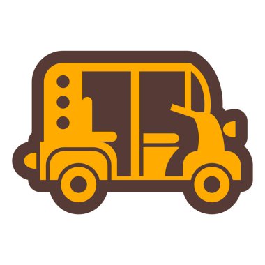 Otobüs. Web simgesi basit tasarım