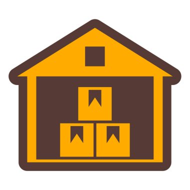 Bir dağıtım simgesinin vektör illüstrasyonu