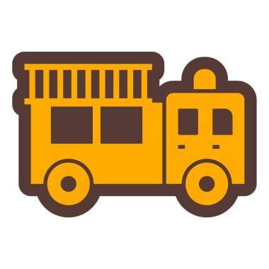 Otobüs. Web simgesi basit illüstrasyon