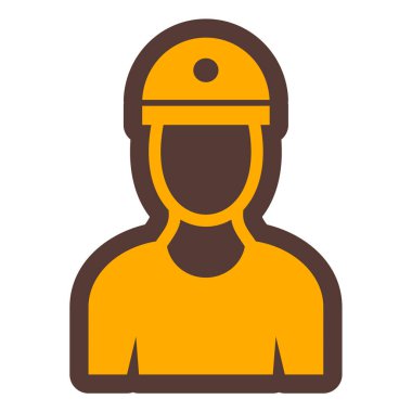 İşçi. Web simgesi basit illüstrasyon