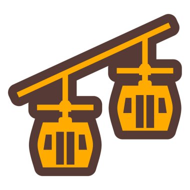 Bir tren simgesinin vektör illüstrasyonu