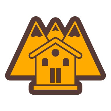 Ev. Web simgesi basit illüstrasyon