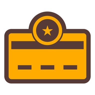 Kredi kartıyla. Basit resimleme