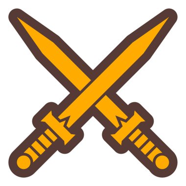 Kılıç. Web simgesi basit illüstrasyon