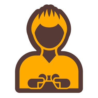 Gözlüklü adam Avatar karakter vektör çizim tasarımı