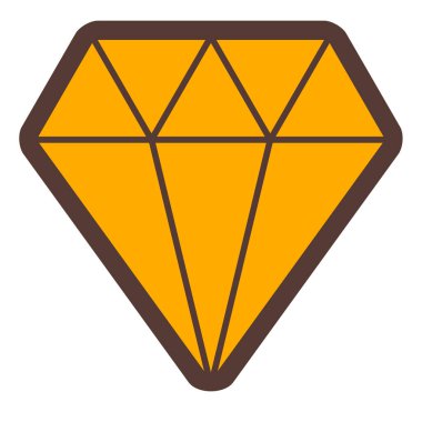 Elmas. Web simgesi basit illüstrasyon