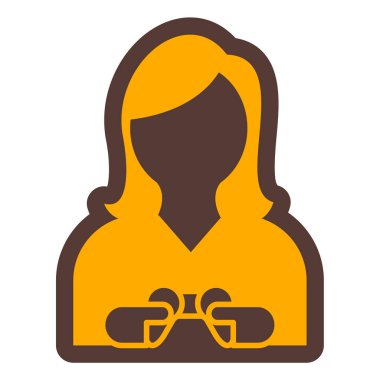 Kadın avatar. Basit tasarım