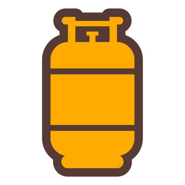 Gaz şişesi ikonu. Web tasarımı için su tankı vektör simgelerinin basit çizimi