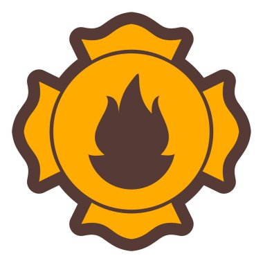 Bir alev simgesinin vektör illüstrasyonu