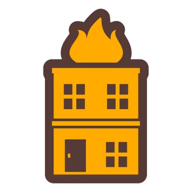 Bir ateş simgesinin vektör illüstrasyonu