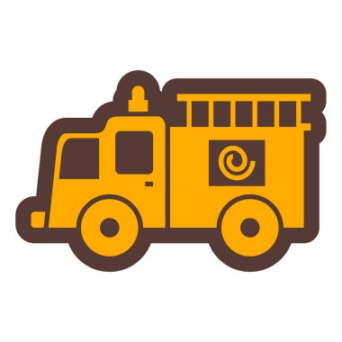 Okul Otobüs Simgesi Vektör İllüstrasyonu