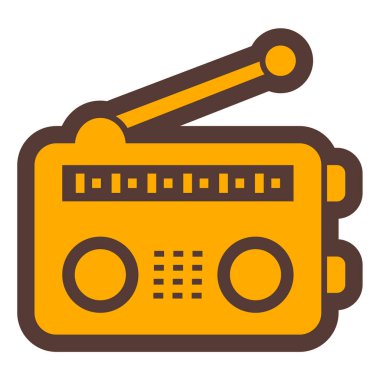 Radyo. Web simgesi basit illüstrasyon