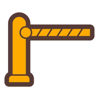 Bariyer. Web simgesi basit illüstrasyon