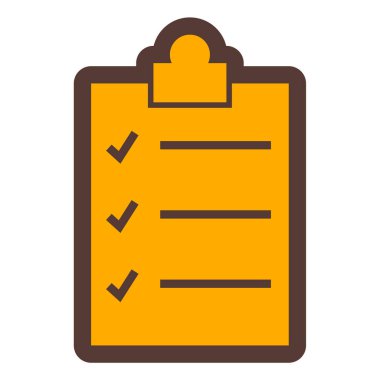 Kontrol listesi. Web simgesi basit illüstrasyon