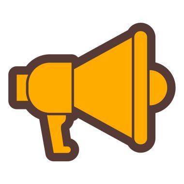 Megafon. Web simgesi basit illüstrasyon