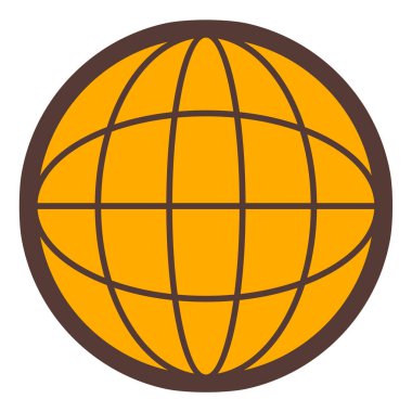 Dünya ikonu. düz dizayn biçimi 10