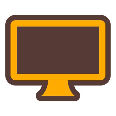 Bilgisayar monitörü. Vektör çizim