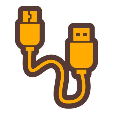 usb kablo simgesi vektör illüstrasyonu