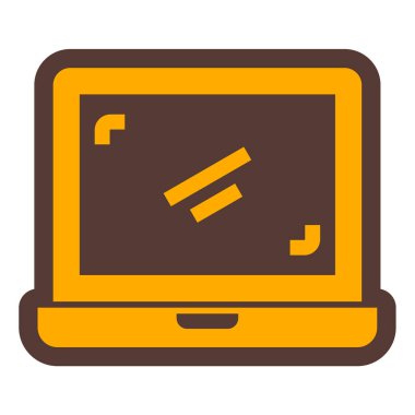 Bilgisayar. Web simgesi basit illüstrasyon