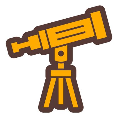 Teleskop. Web simgesi basit illüstrasyon