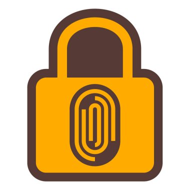 Kilit. Web simgesi basit illüstrasyon